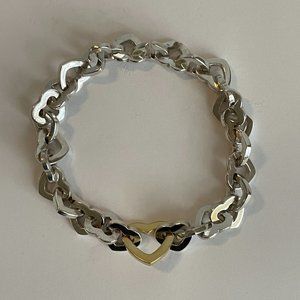 Interlocking Hearts 925 Silver Bracelet